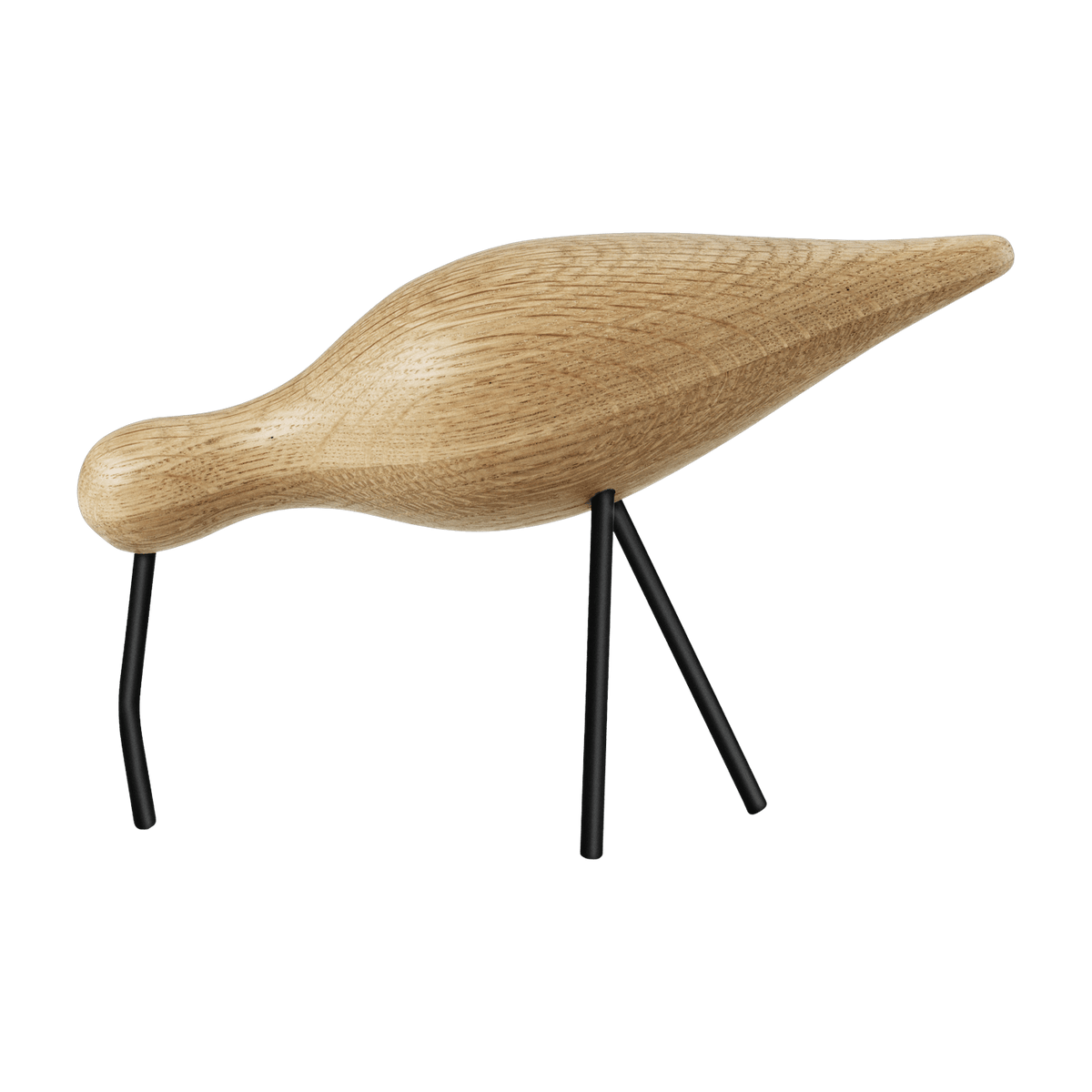 Oiseau en chêne et pieds en acier noirs L Shorebird noir - Normann Copenhagen - The Cool Republic