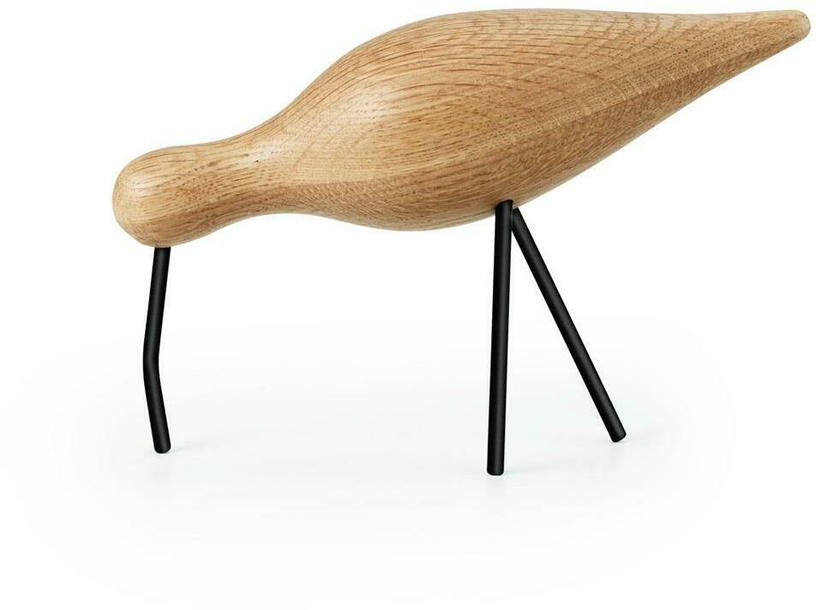 Oiseau en chêne et pieds en acier noirs L Shorebird noir - Normann Copenhagen - The Cool Republic