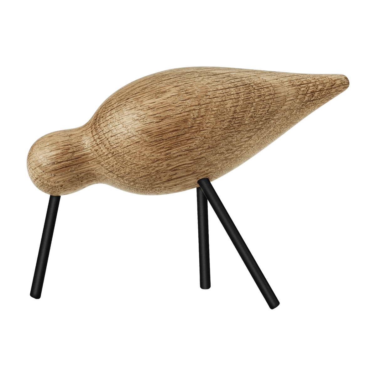 Oiseau en chêne et pieds en acier noirs M Shorebird noir - Normann Copenhagen - The Cool Republic