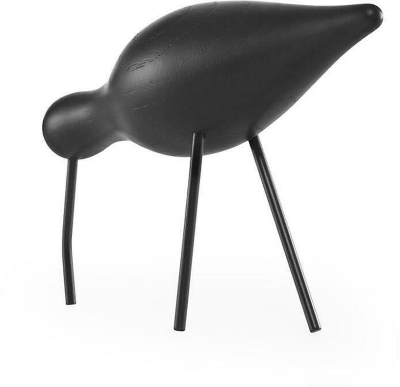Oiseau en chêne noir et pieds en acier noirs L Shorebird noir/noir - Normann Copenhagen - The Cool Republic