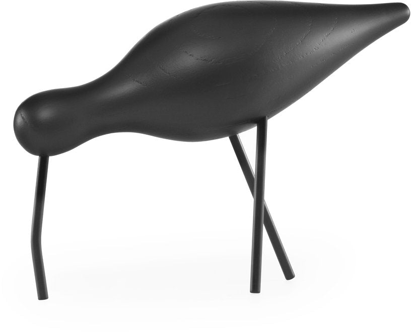 Oiseau en chêne noir et pieds en acier noirs L Shorebird noir/noir - Normann Copenhagen - The Cool Republic