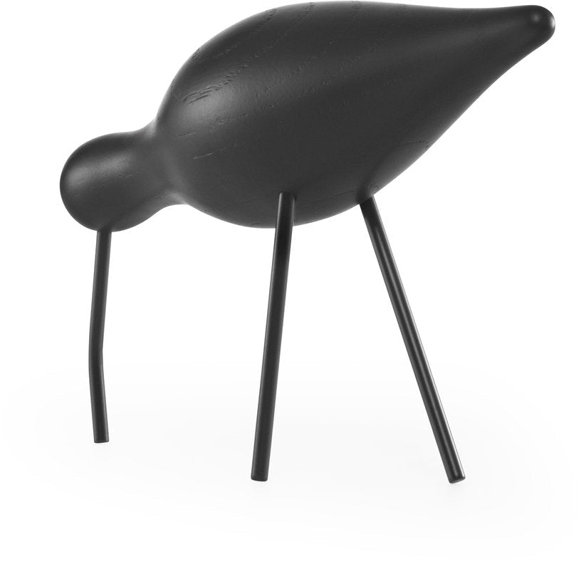 Oiseau en chêne noir et pieds en acier noirs L Shorebird noir/noir - Normann Copenhagen - The Cool Republic