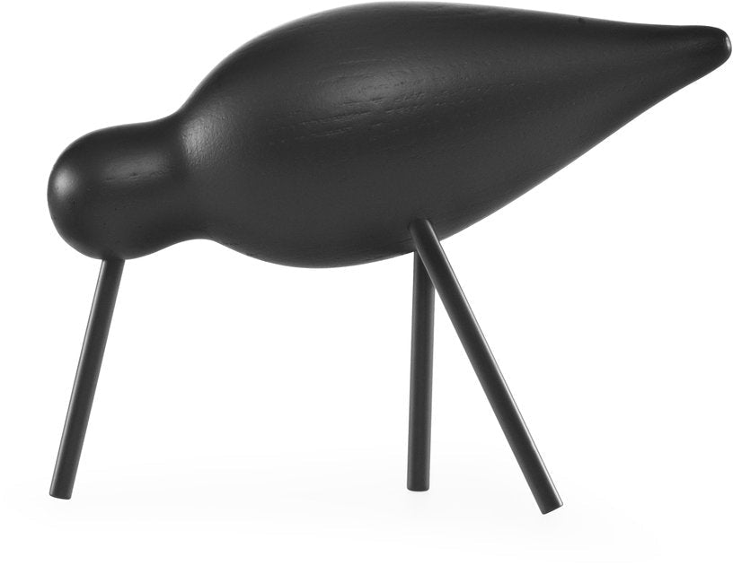 Oiseau en chêne noir et pieds en acier noirs M Shorebird noir/noir - Normann Copenhagen - The Cool Republic