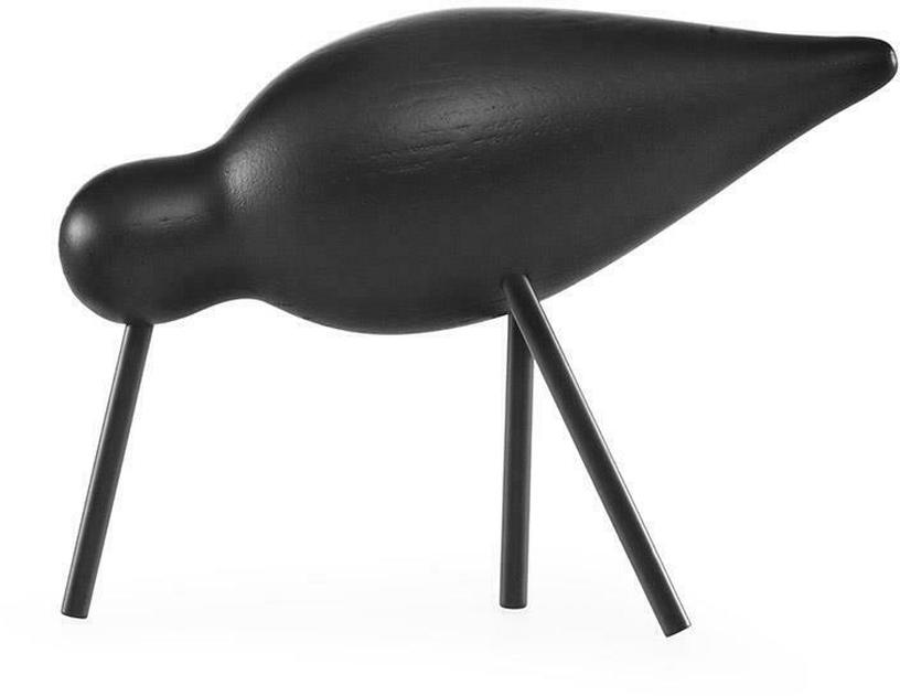 Oiseau en chêne noir et pieds en acier noirs M Shorebird noir/noir - Normann Copenhagen - The Cool Republic