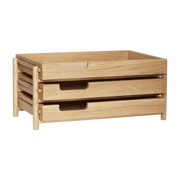 Organisateur de bureau en chêne - Hübsch - The Cool Republic