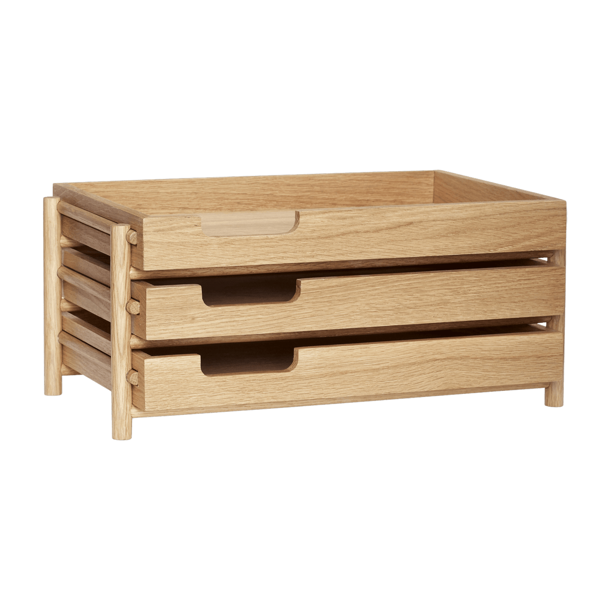 Organisateur de bureau en chêne - Hübsch - The Cool Republic