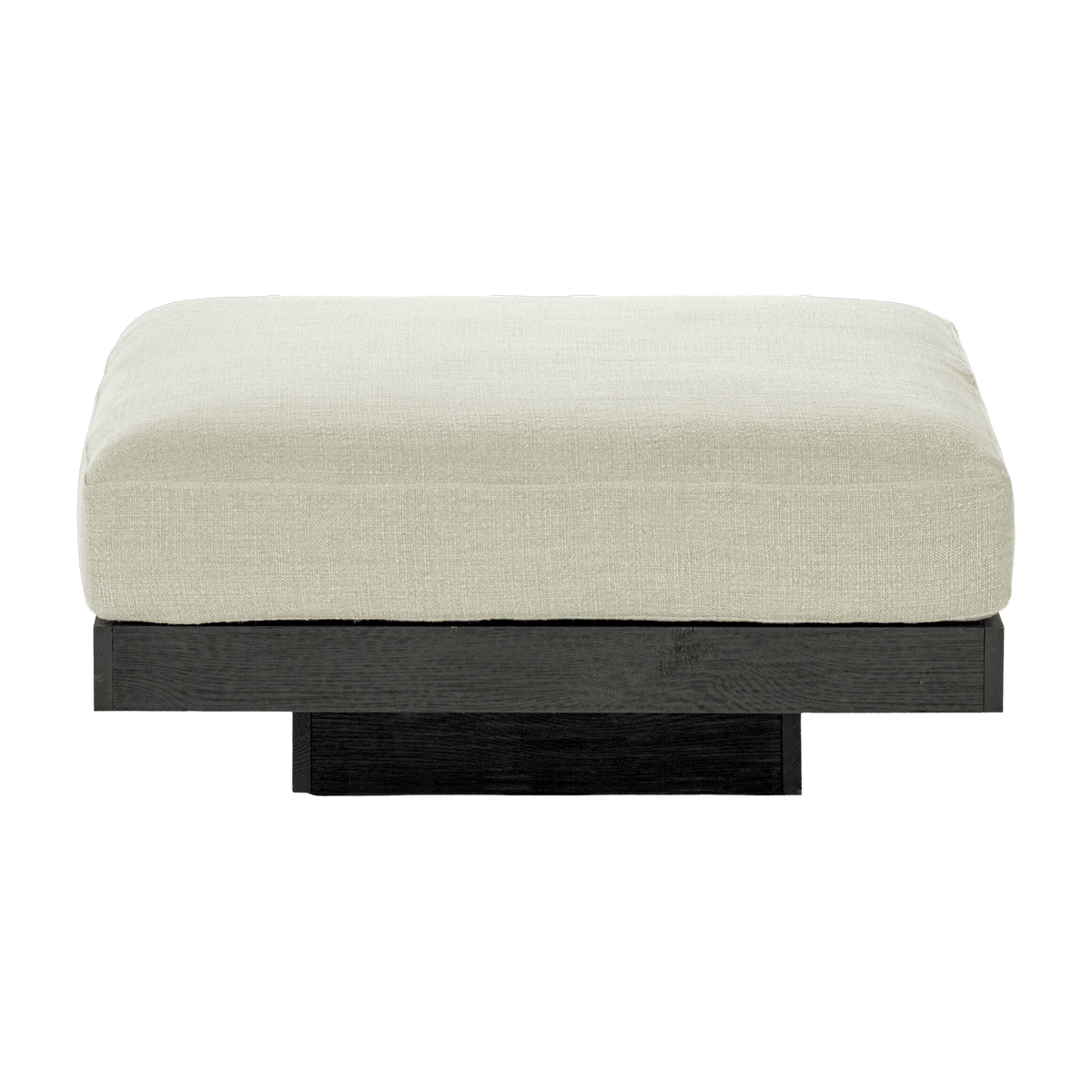 Ottoman en bois noir et aluminium avec coussin beige 96 x 110 x 43 cm Rudolph - Serax - The Cool Republic