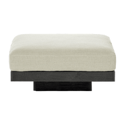 Ottoman en bois noir et aluminium avec coussin beige 96 x 110 x 43 cm Rudolph - Serax - The Cool Republic