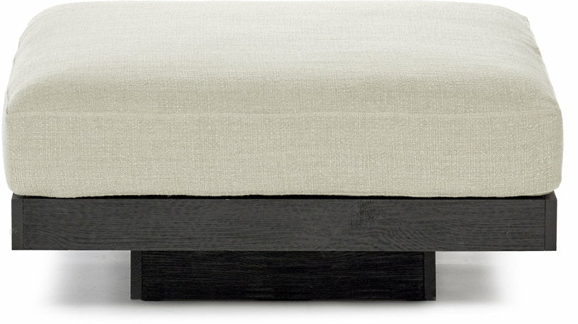 Ottoman en bois noir et aluminium avec coussin beige 96 x 110 x 43 cm Rudolph - Serax - The Cool Republic