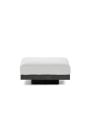 Ottoman en bois noir et aluminium avec coussin blanc 96 x 110 x 43 cm Rudolph - Serax - The Cool Republic