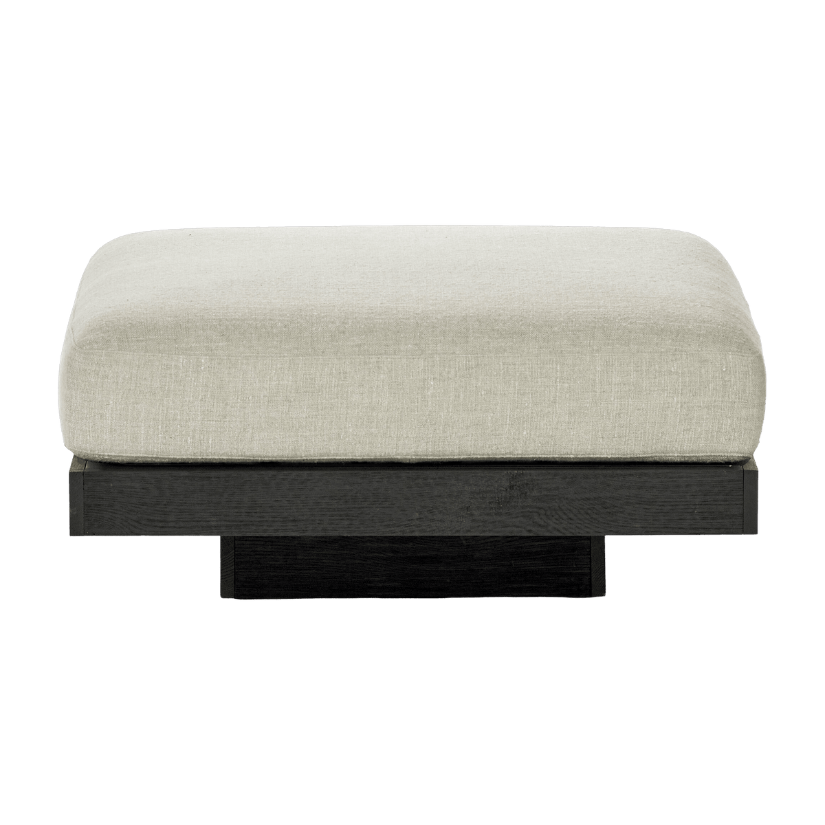 Ottoman en bois noir et aluminium avec coussin blanc os 96 x 110 x 43 cm Rudolph - Serax - The Cool Republic