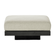 Rudolph black wood and aluminum stool with white bone cushion 96 x 110 x 43 cm - Serax - The Cool Republic