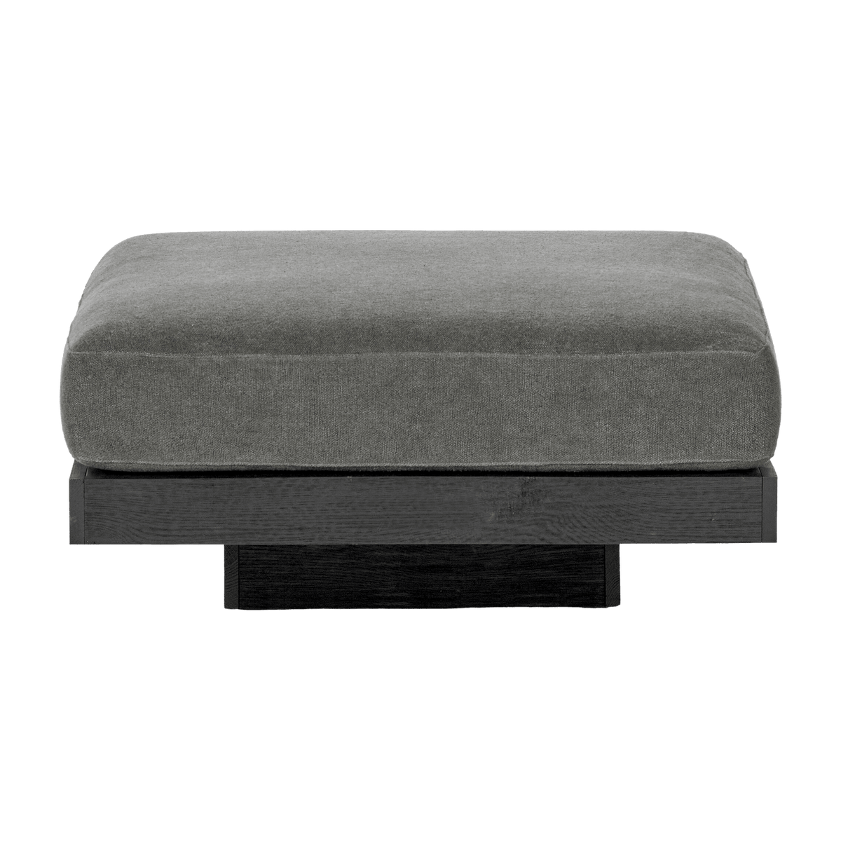 Ottoman en bois noir et aluminium avec coussin fumée 96 x 110 x 43 cm Rudolph - Serax - The Cool Republic