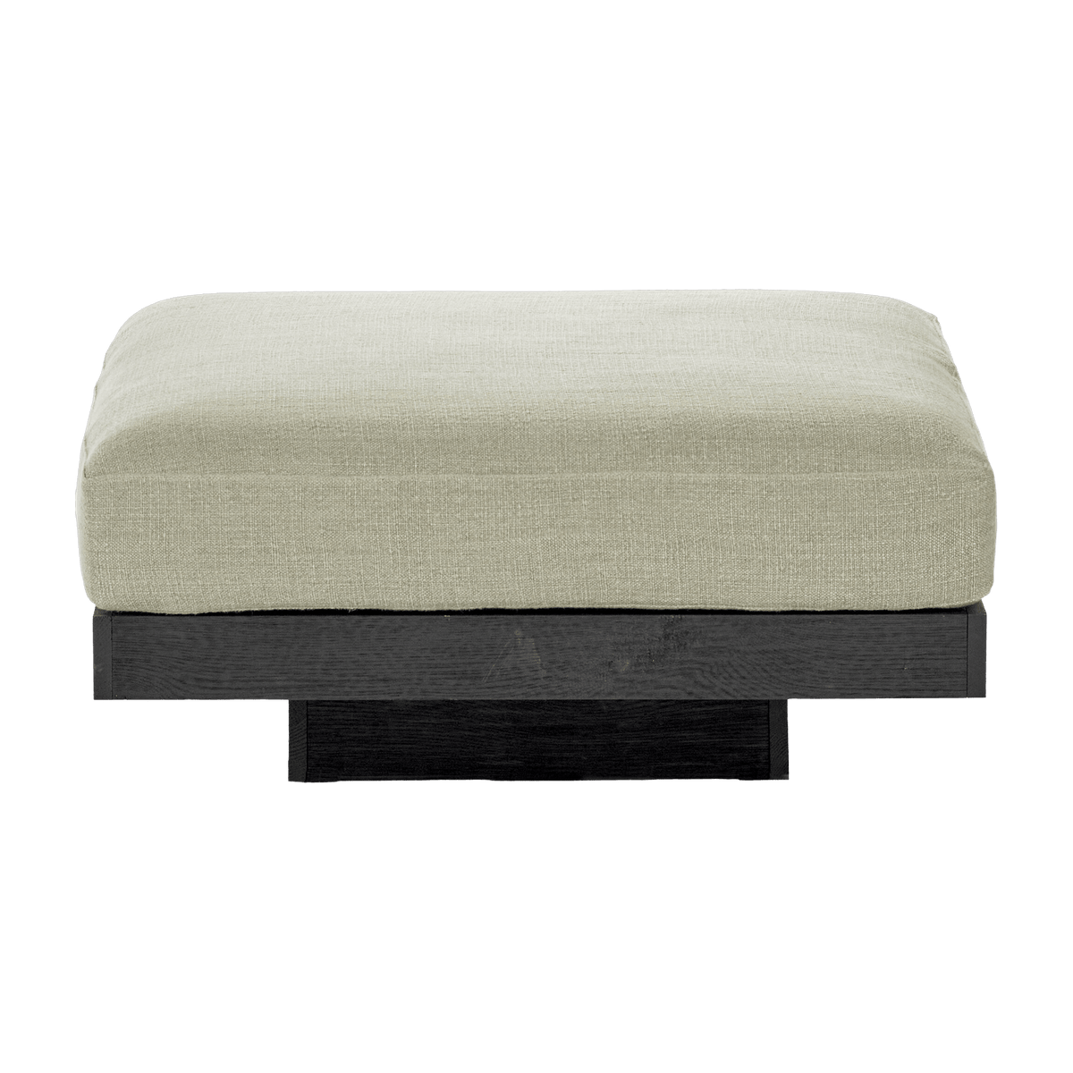 Ottoman en bois noir et aluminium avec coussin sable 96 x 110 x 43 cm Rudolph - Serax - The Cool Republic