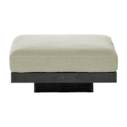 Ottoman en bois noir et aluminium avec coussin sable 96 x 110 x 43 cm Rudolph - Serax - The Cool Republic