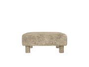 Ottoman en velours poppy beige et noir Dase - Ferm Living - The Cool Republic