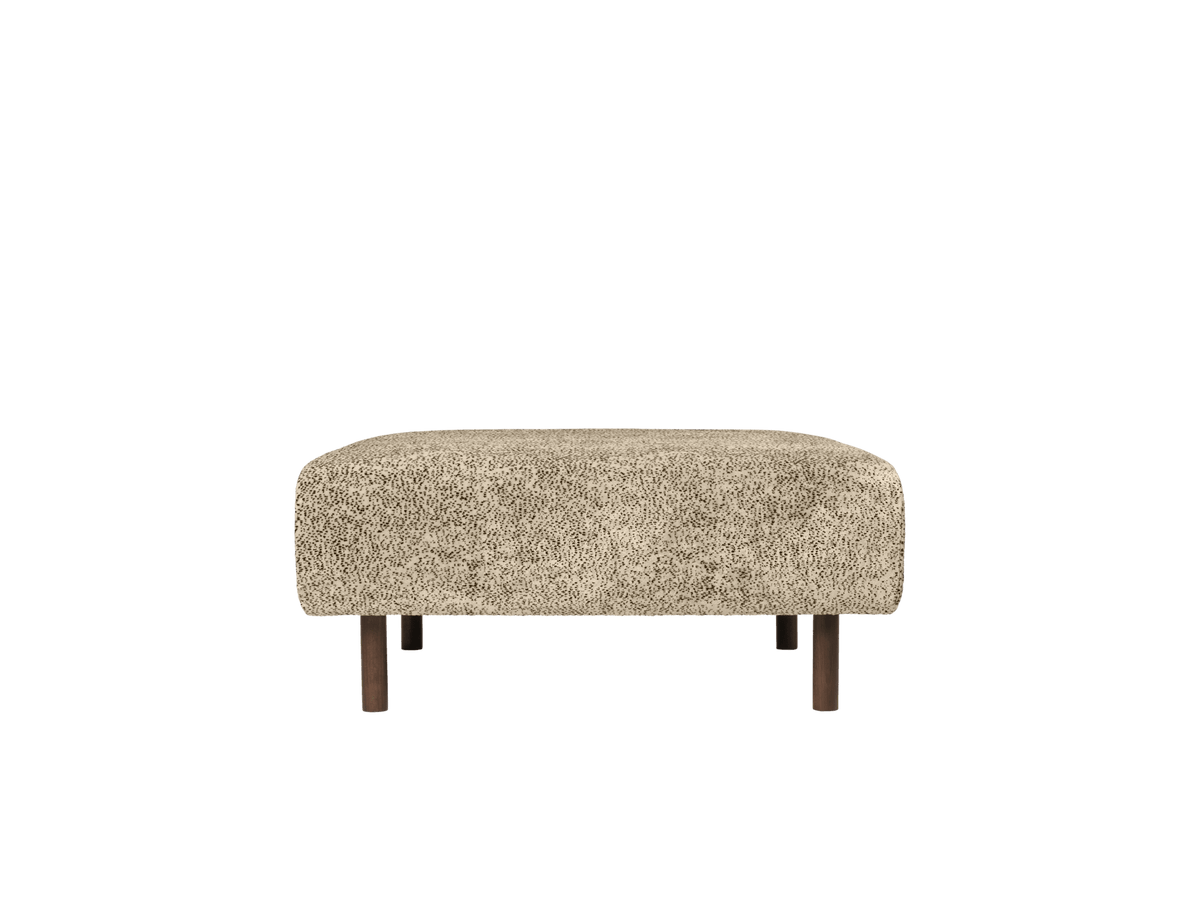 Ottoman en velours poppy beige et noir Dase - Ferm Living - The Cool Republic
