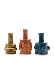 3 Vases en grès coloré 7,5x6x10cm 03 Molly - Serax