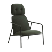 Pad Lounge Chair High Black Steel - Normann Copenhagen - The Cool Republic