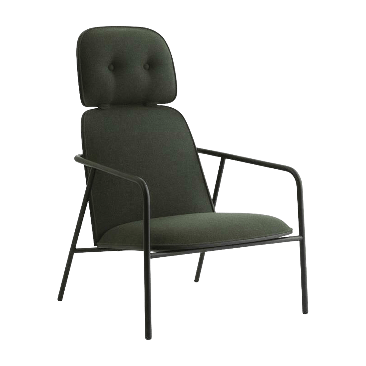 Pad Lounge Chair High Black Steel - Normann Copenhagen - The Cool Republic