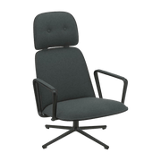 Pad Lounge Chair High Swivel Black Alu - Normann Copenhagen - The Cool Republic