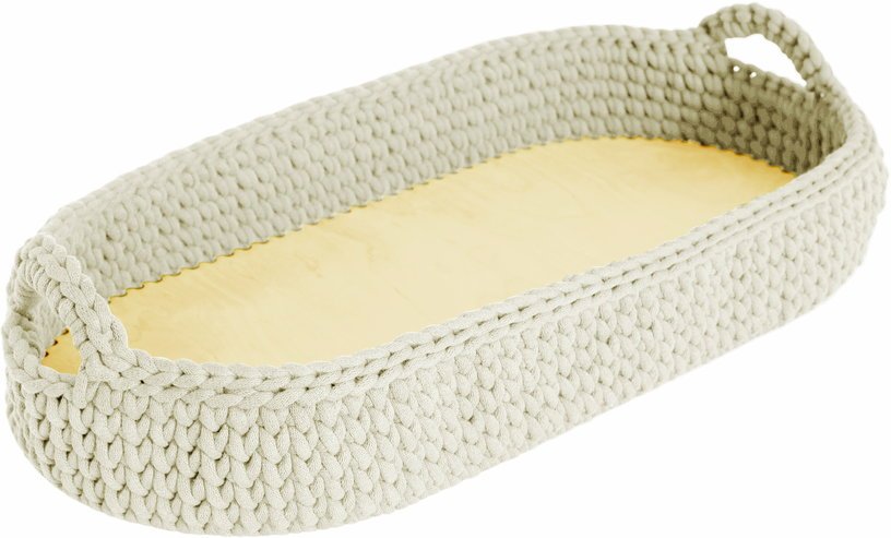 Panier à langer en crochet beige et matelas Moses - Happy Moses - The Cool Republic