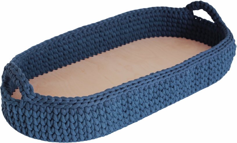 Panier à langer en crochet pétrole et matelas Moses - Happy Moses - The Cool Republic