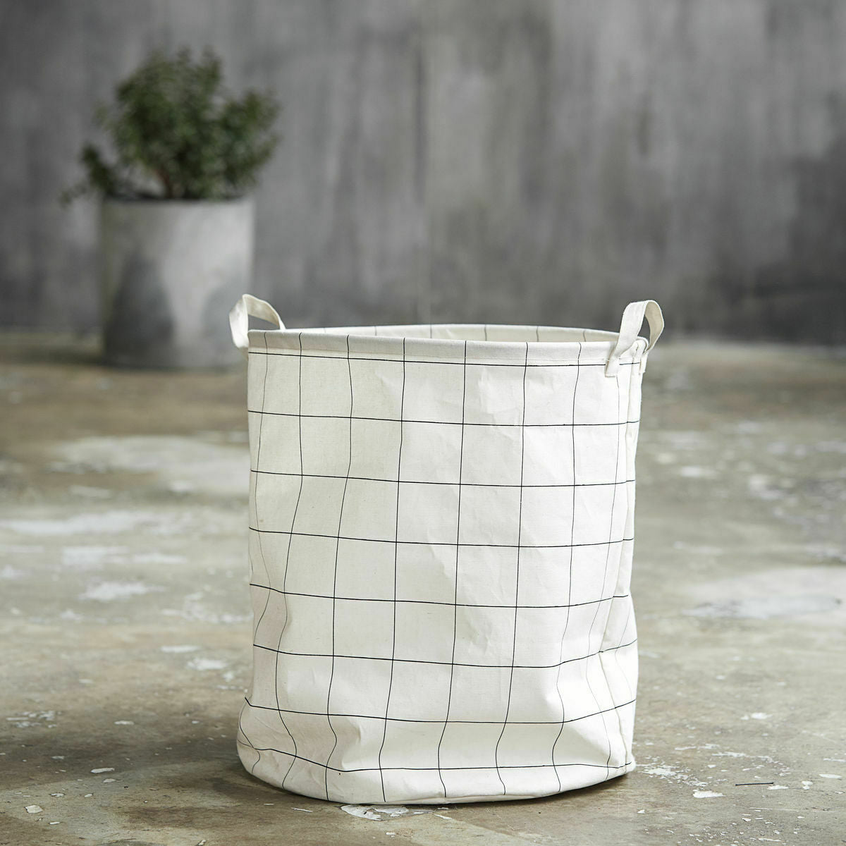 Laundry Bag Squares White/Black - House Doctor - The Cool Republic