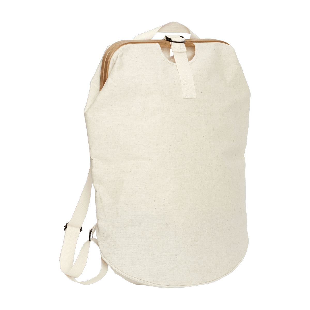 Panier à linge en toile avec anses beige - Hübsch - The Cool Republic