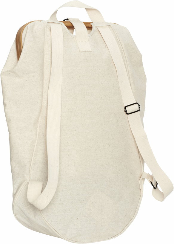 Panier à linge en toile avec anses beige - Hübsch - The Cool Republic