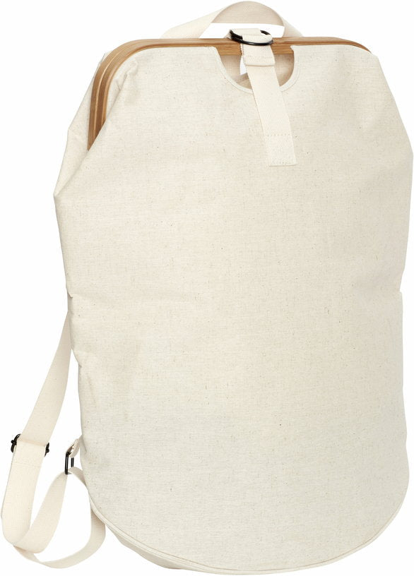 Panier à linge en toile avec anses beige - Hübsch - The Cool Republic