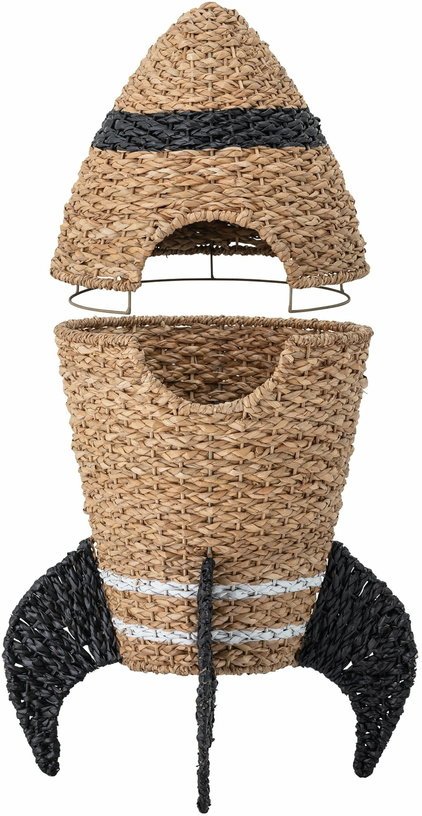 Panier avec son couvercle fusée en fibres naturelles Cosmina - Bloomingville mini - The Cool Republic