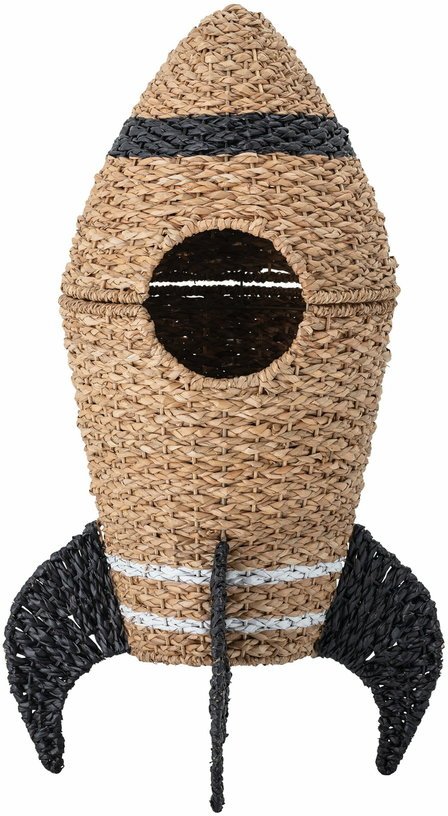 Panier avec son couvercle fusée en fibres naturelles Cosmina - Bloomingville mini - The Cool Republic