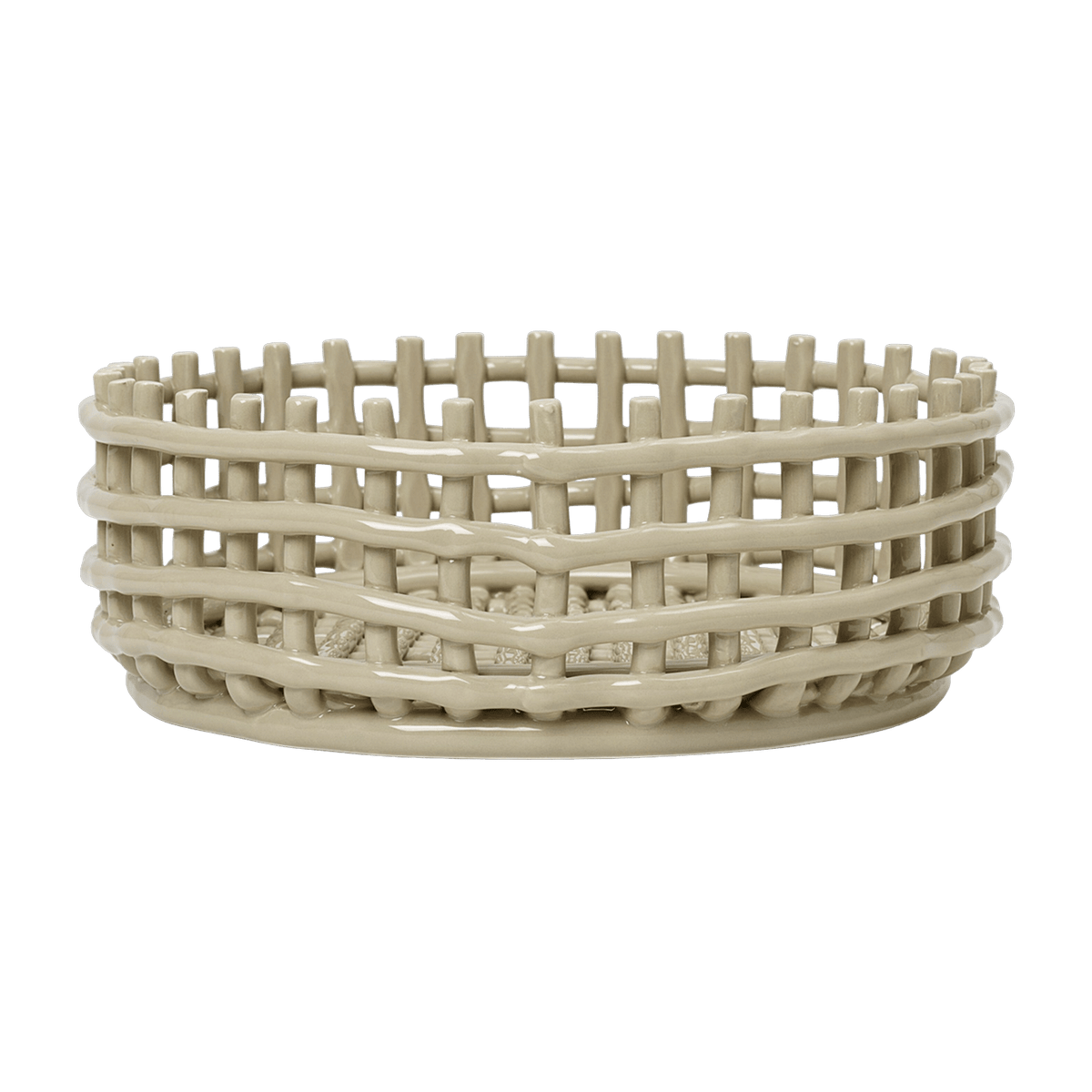 Panier beige en céramique - Ferm Living - The Cool Republic