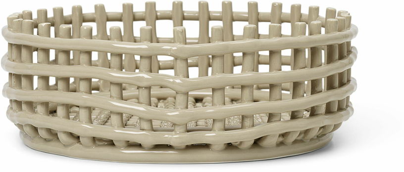 Panier beige en céramique - Ferm Living - The Cool Republic