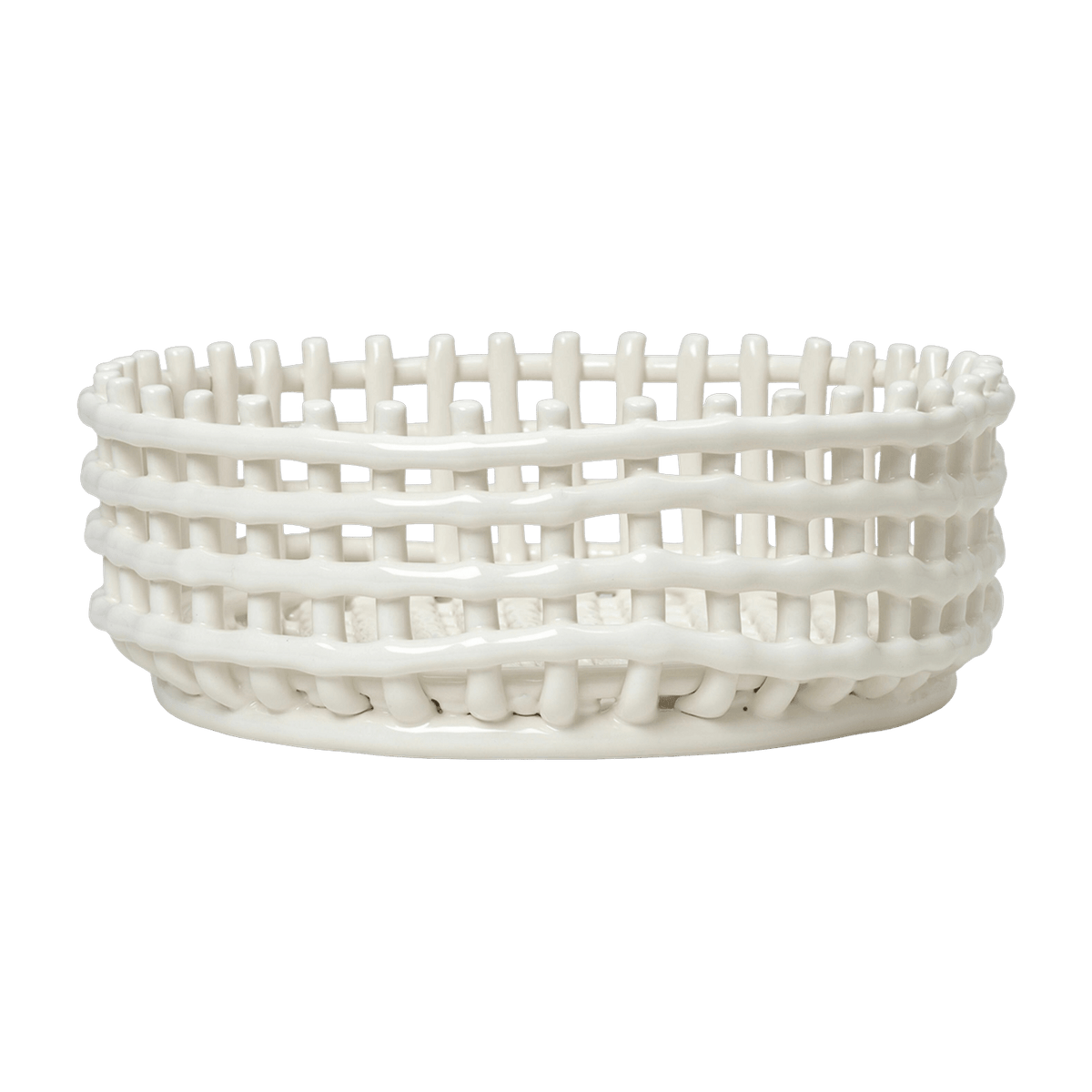 Panier blanc en céramique - Ferm Living - The Cool Republic