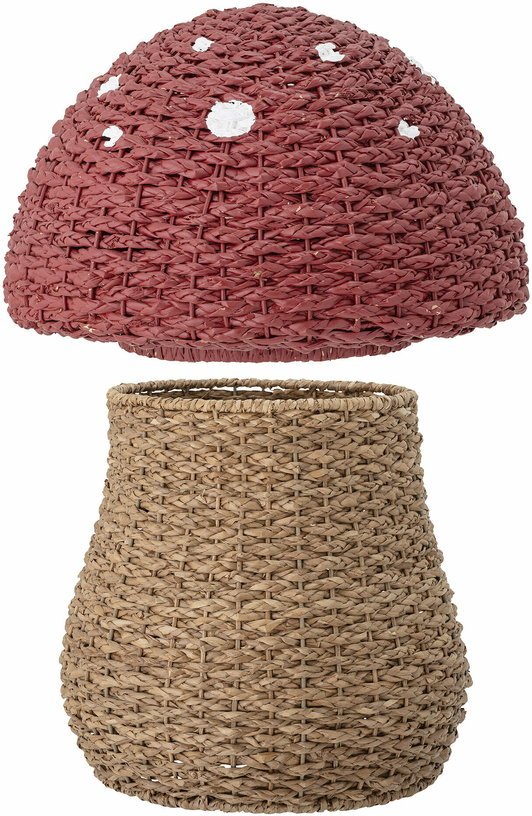 Panier champignon en fibres naturelles rouge Corintha - Bloomingville mini - The Cool Republic