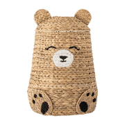 Panier de rangement avec couvercle en jacinthe d'eau naturel 40 x 57cm Timone - Bloomingville Mini - The Cool Republic