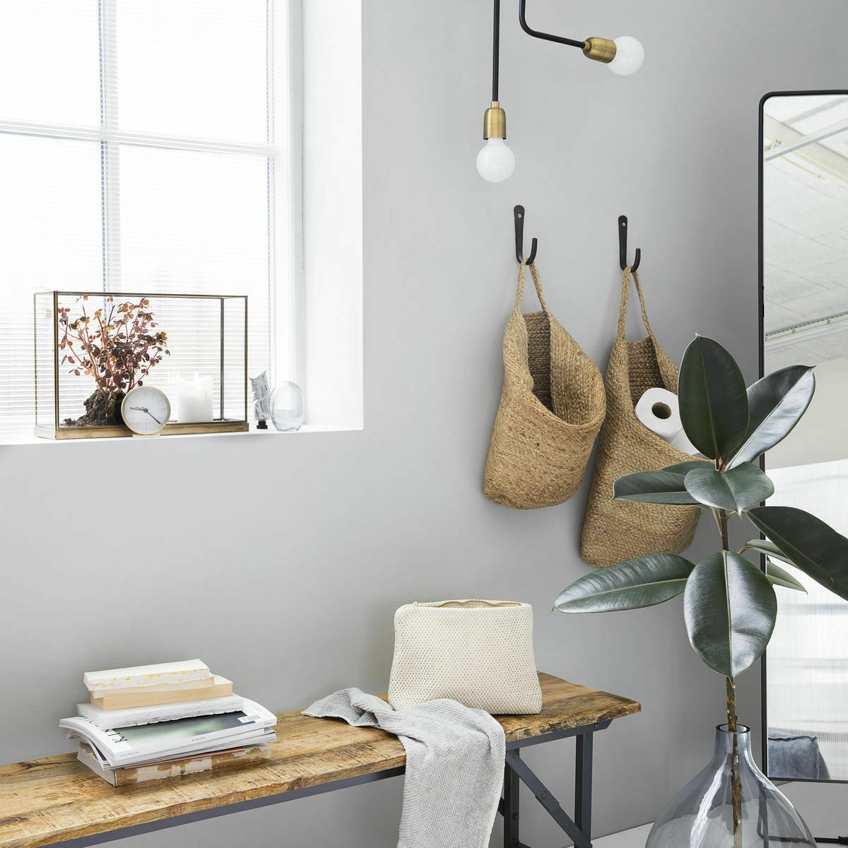 Panier de rangement en chanvre 40 x 48 cm Mira - House Doctor - The Cool Republic
