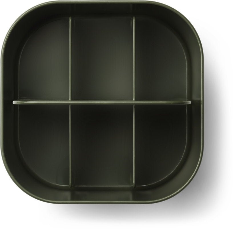 Panier de rangement en plastique recyclé hunter green 17x17cm May - Liewood - The Cool Republic