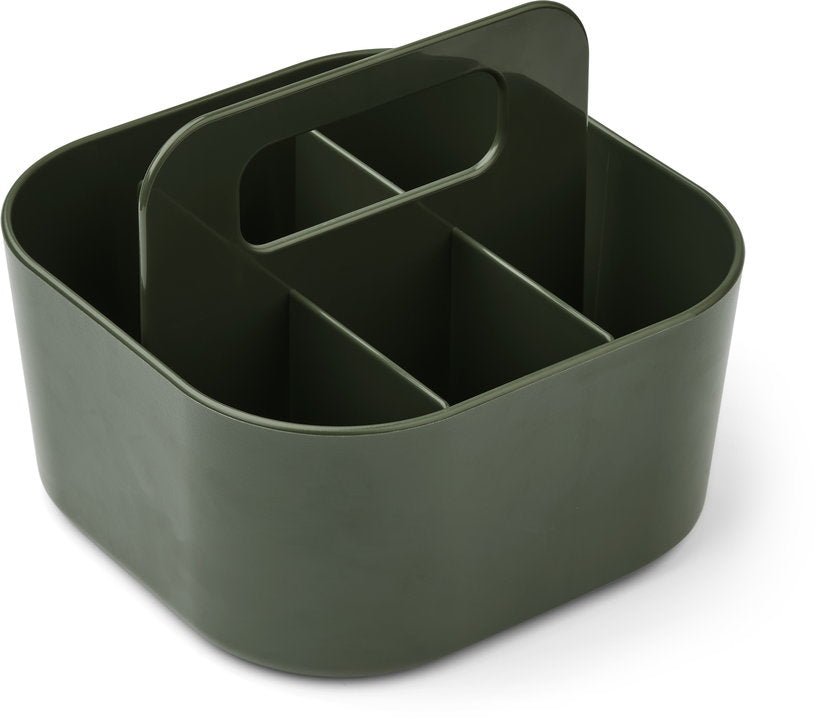 Panier de rangement en plastique recyclé hunter green 17x17cm May - Liewood - The Cool Republic