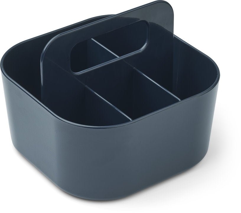 Panier de rangement en plastique recyclé midnight navy 17x17cm May - Liewood - The Cool Republic