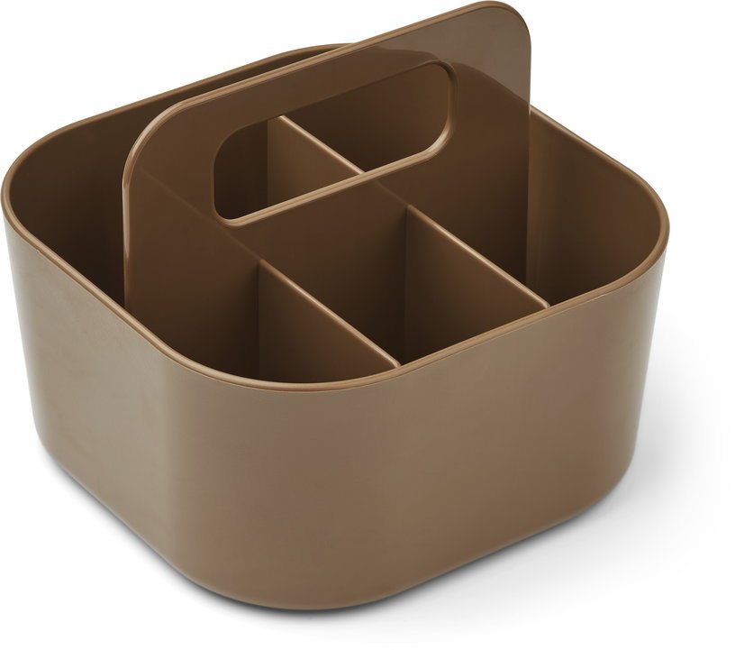 Panier de rangement en plastique recyclé pecan 17x17cm May - Liewood - The Cool Republic