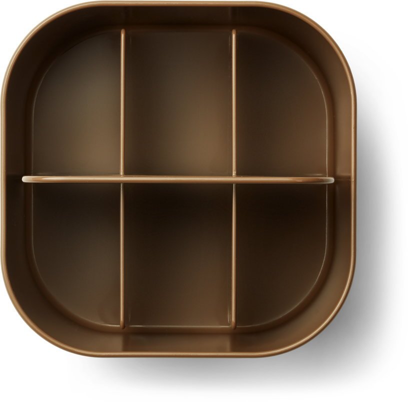 Panier de rangement en plastique recyclé pecan 17x17cm May - Liewood - The Cool Republic