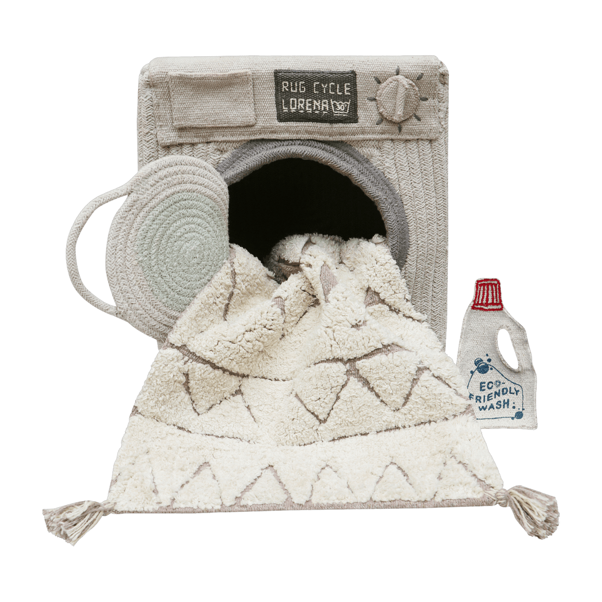 Panier de rangement en polyester 30 x 33 cm Washing machine - Lorena Canals - The Cool Republic