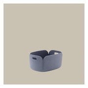 Panier de rangement recyclé bleu nuit 48x35cm Restore - Muuto - The Cool Republic