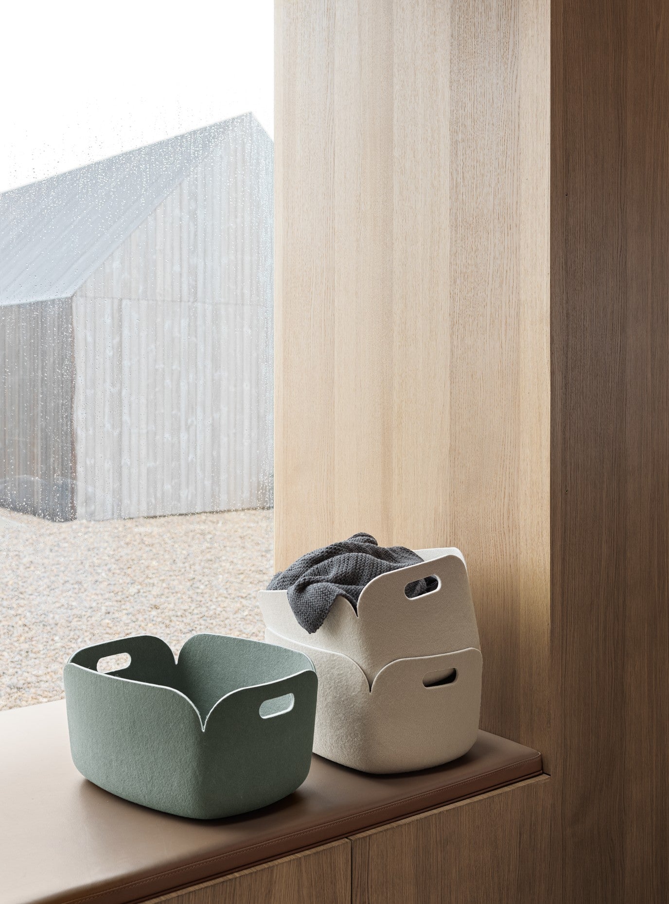 Panier de rangement recyclé sable Restore - Muuto - The Cool Republic