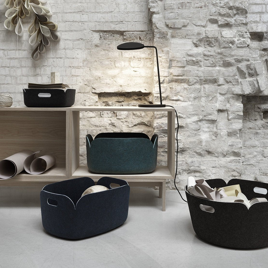Panier de rangement recyclé vert pastel Restore - Muuto - The Cool Republic