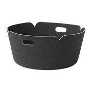 Panier de rangement rond recyclé anthracite Restore - Muuto - The Cool Republic