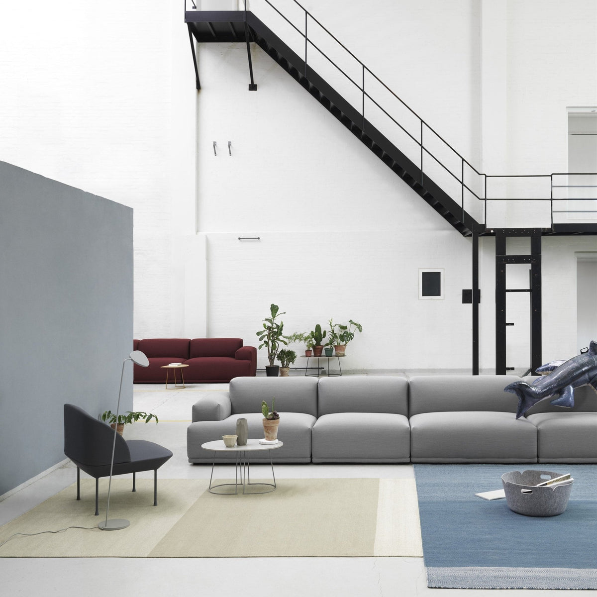 Panier de rangement rond recyclé bleu nuit Restore - Muuto - The Cool Republic
